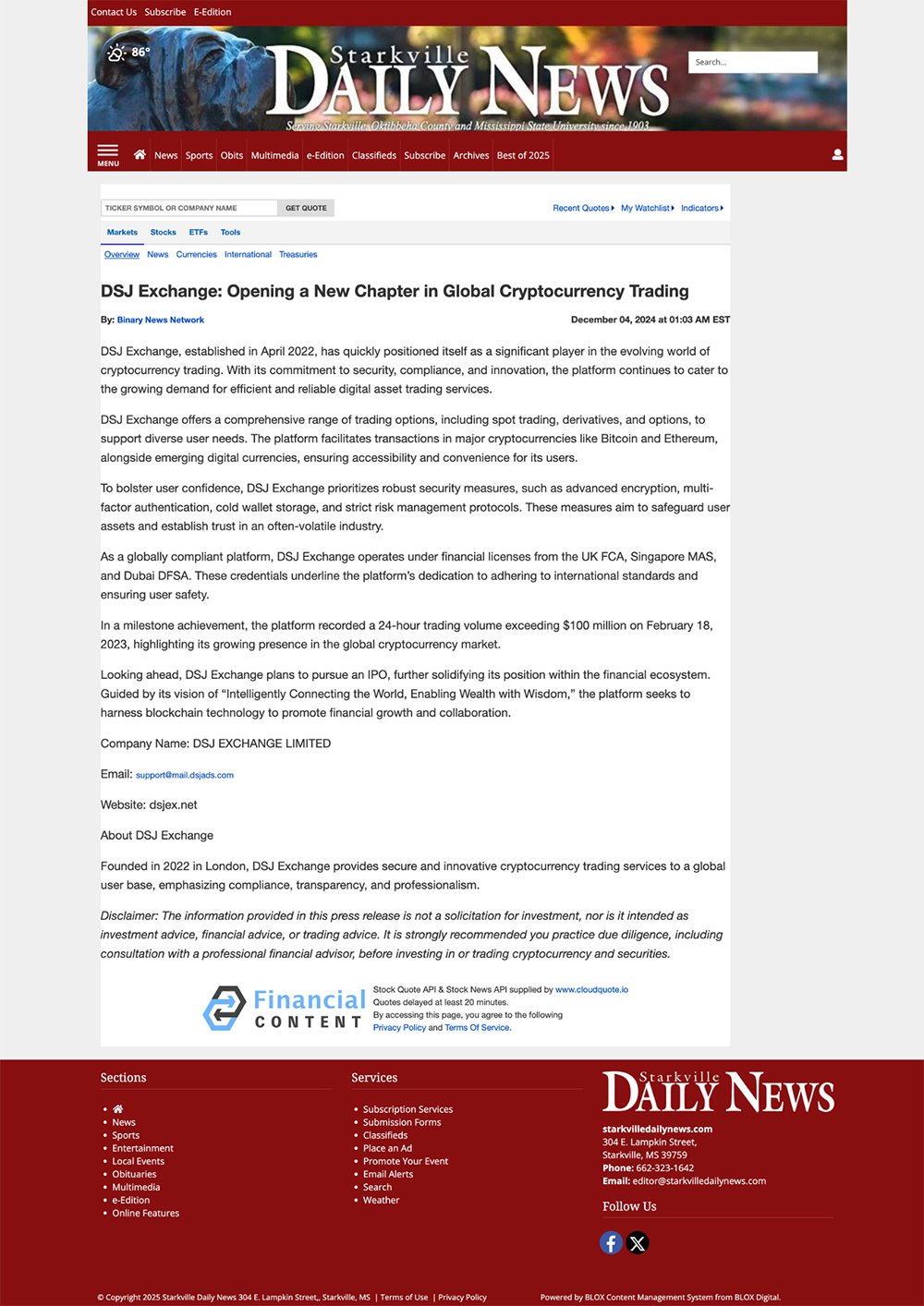 PR News for BG Wealth - 7